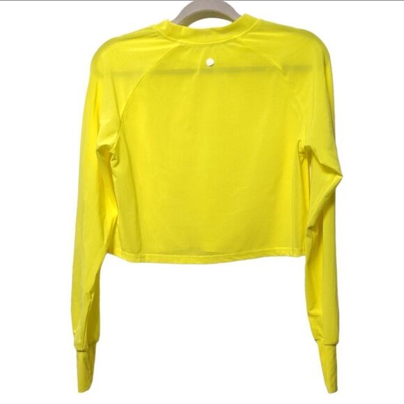 BUFFBUNNY Crystal Clear Long Sleeve Mesh Top Tiki Yellow M - Picture 6 of 8